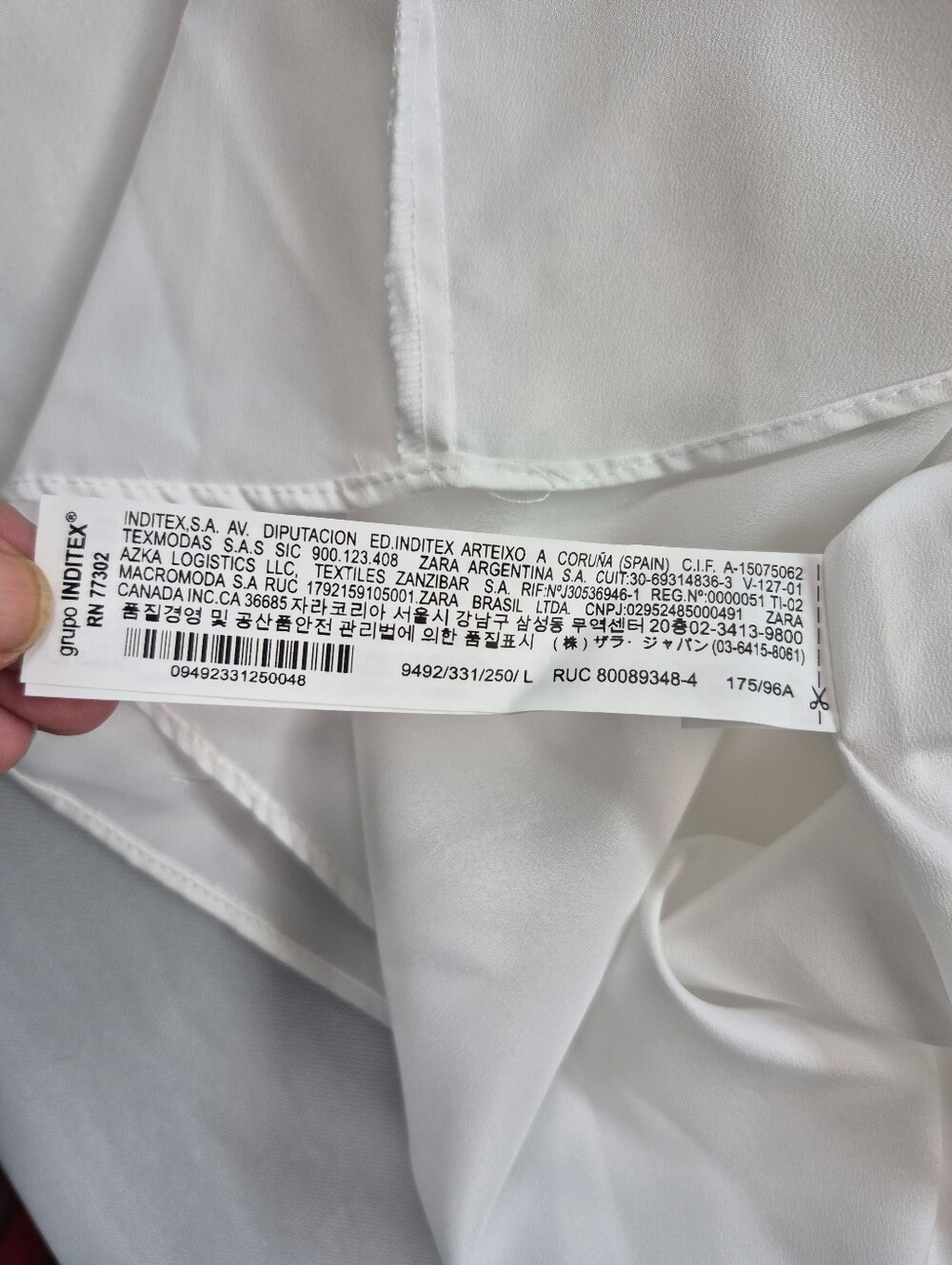 Zara Women's L White Silk Effect Draped Long Sleeve Shirt Dress 4437/098 NWT - Picture 13 of 16